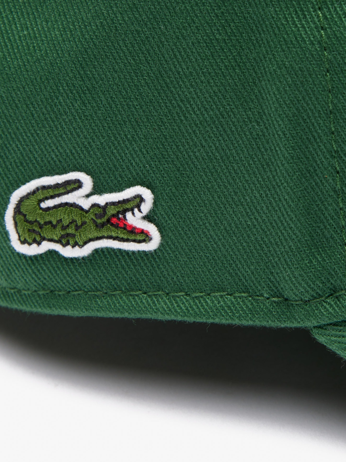 LACOSTE Cotton Twill Cap Pine Green - MAISONDEFASHION.COM