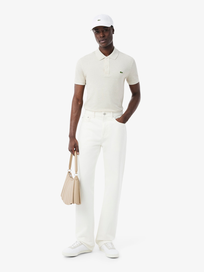LACOSTE Cotton Twill Cap White - MAISONDEFASHION.COM
