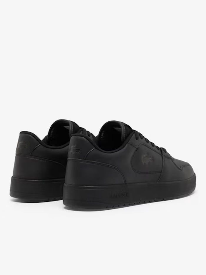 LACOSTE Court Ace Leather Sneakers Black - MAISONDEFASHION.COM