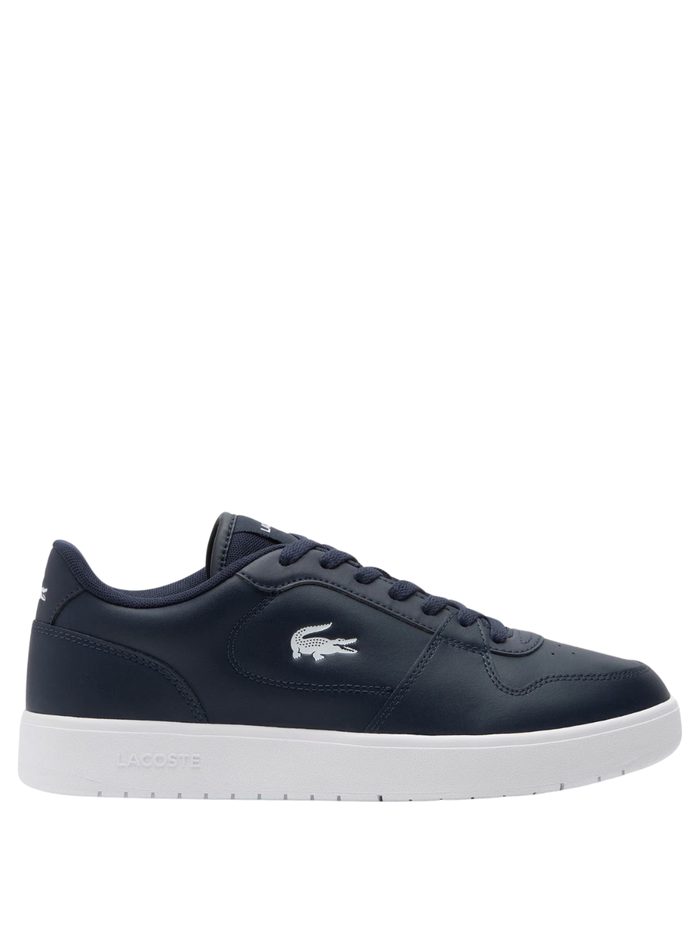LACOSTE Court Ace Leather Sneakers Navy/White - MAISONDEFASHION.COM