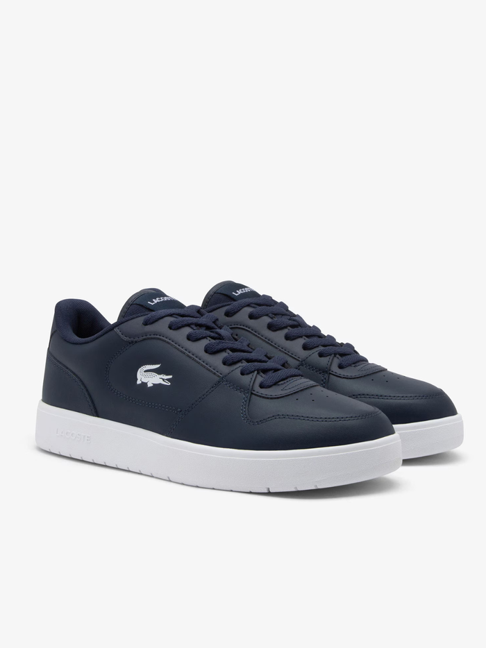 LACOSTE Court Ace Leather Sneakers Navy/White - MAISONDEFASHION.COM
