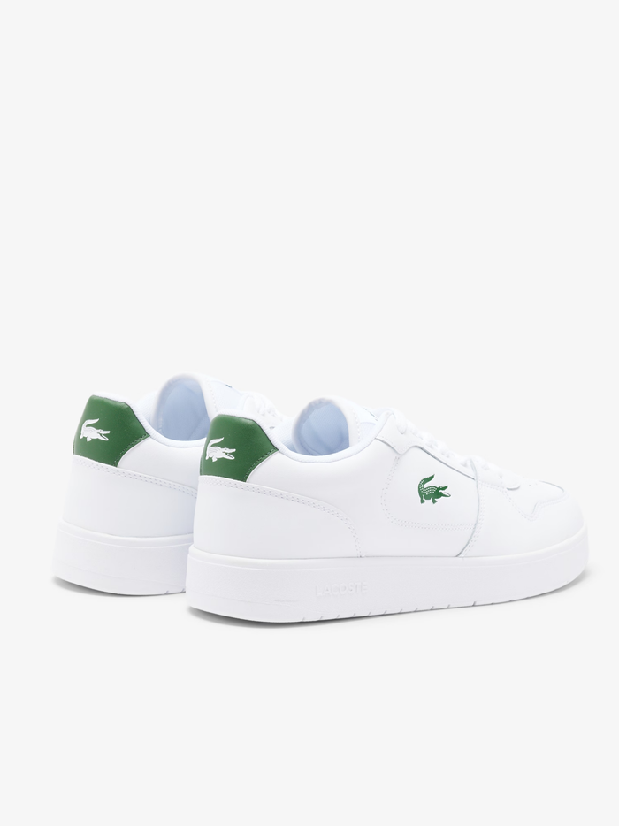 LACOSTE Court Ace Leather Sneakers White/Dark Green - MAISONDEFASHION.COM