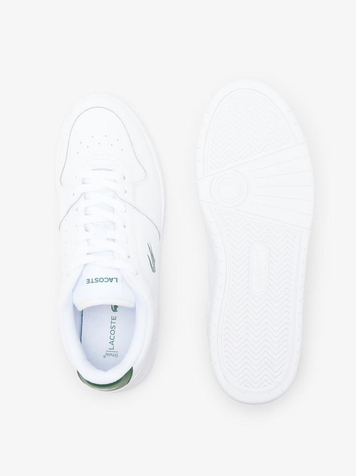 LACOSTE Court Ace Leather Sneakers White/Dark Green - MAISONDEFASHION.COM