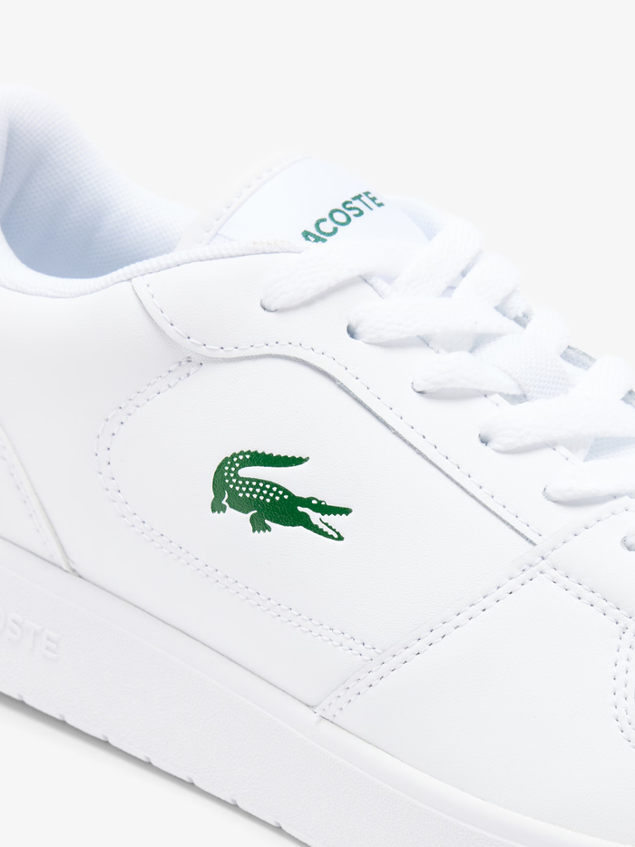 LACOSTE Court Ace Leather Sneakers White/Dark Green - MAISONDEFASHION.COM