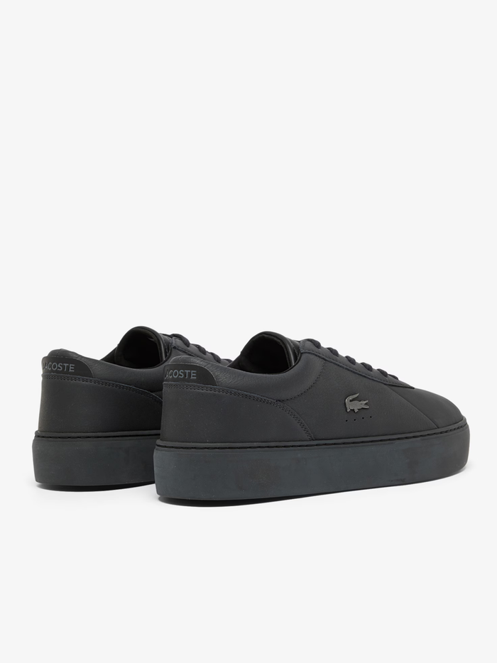 LACOSTE Court Set Leather Sneakers Black - MAISONDEFASHION.COM