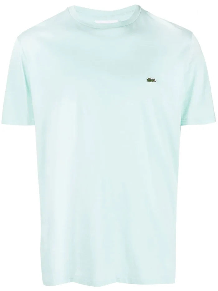 LACOSTE Crew Neck Pima Cotton Jersey T-shirt Mint - MAISONDEFASHION.COM