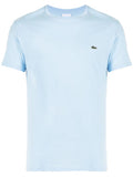 LACOSTE Crew Neck Pima Cotton Jersey T-shirt Overview Blue - MAISONDEFASHION.COM