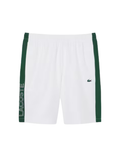 LACOSTE Diamond Taffeta Band Accent Sport Shorts White/Green - MAISONDEFASHION.COM