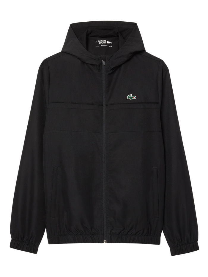 LACOSTE Diamond Taffeta Sport Tracksuit Black - MAISONDEFASHION.COM