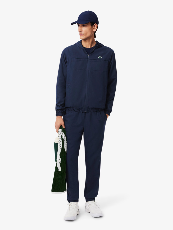 LACOSTE Diamond Taffeta Sport Tracksuit Navy - MAISONDEFASHION.COM