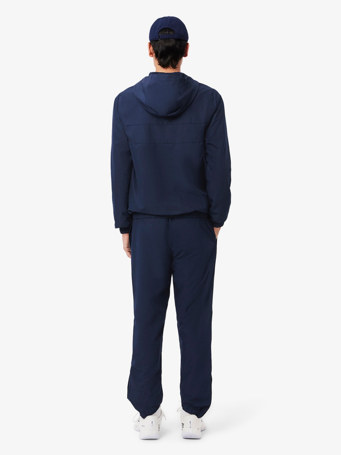 LACOSTE Diamond Taffeta Sport Tracksuit Navy - MAISONDEFASHION.COM