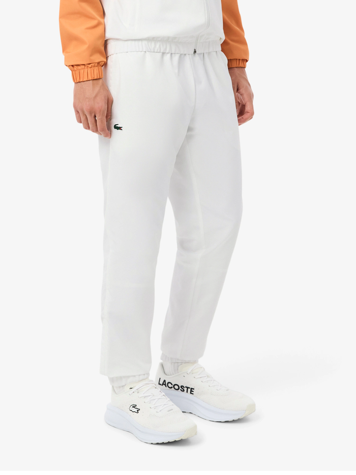 LACOSTE Diamond Taffeta Sport Tracksuit White/Orange - MAISONDEFASHION.COM