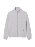 LACOSTE Double Face Jersey Zipped Sweatshirt Light Grey - MAISONDEFASHION.COM