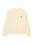 LACOSTE Double Face Piqué Badge Sweatshirt Lemon Beige - MAISONDEFASHION.COM