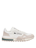 LACOSTE Elite Active Sneakers in White/Dark Green - front view showing athletic design and iconic crocodile logo