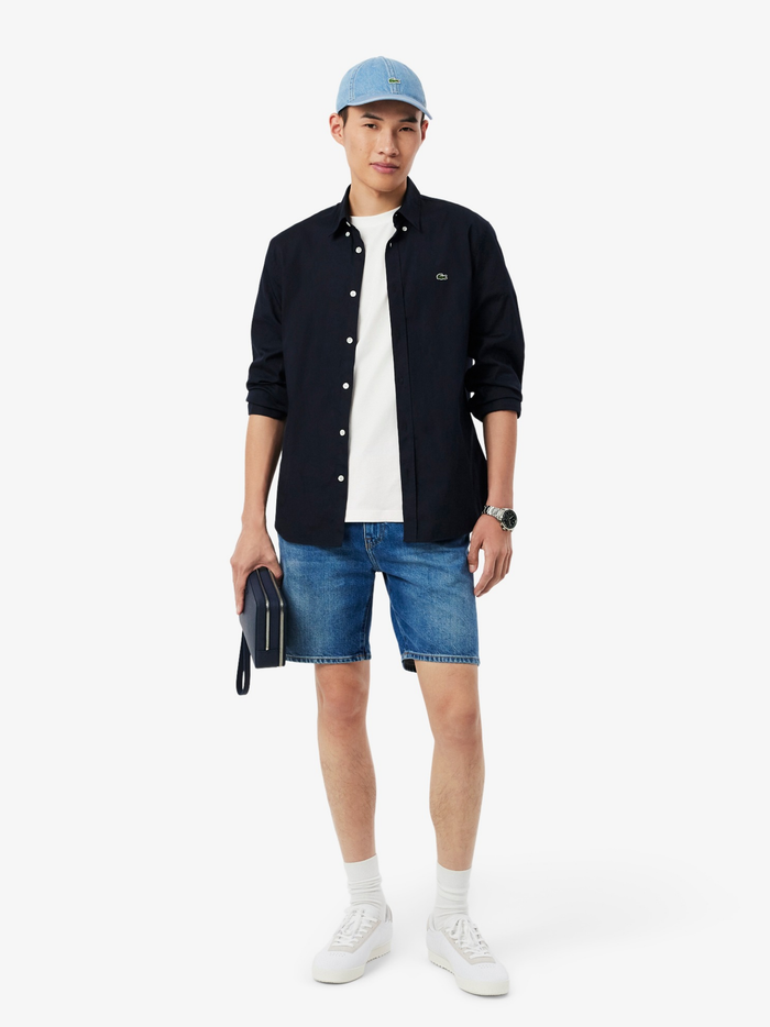 LACOSTE Embossed Branding Jersey T-shirt White - MAISONDEFASHION.COM