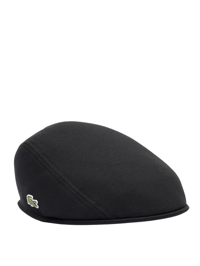 LACOSTE Embroidered Crocodile Petit Piqué Beret Black