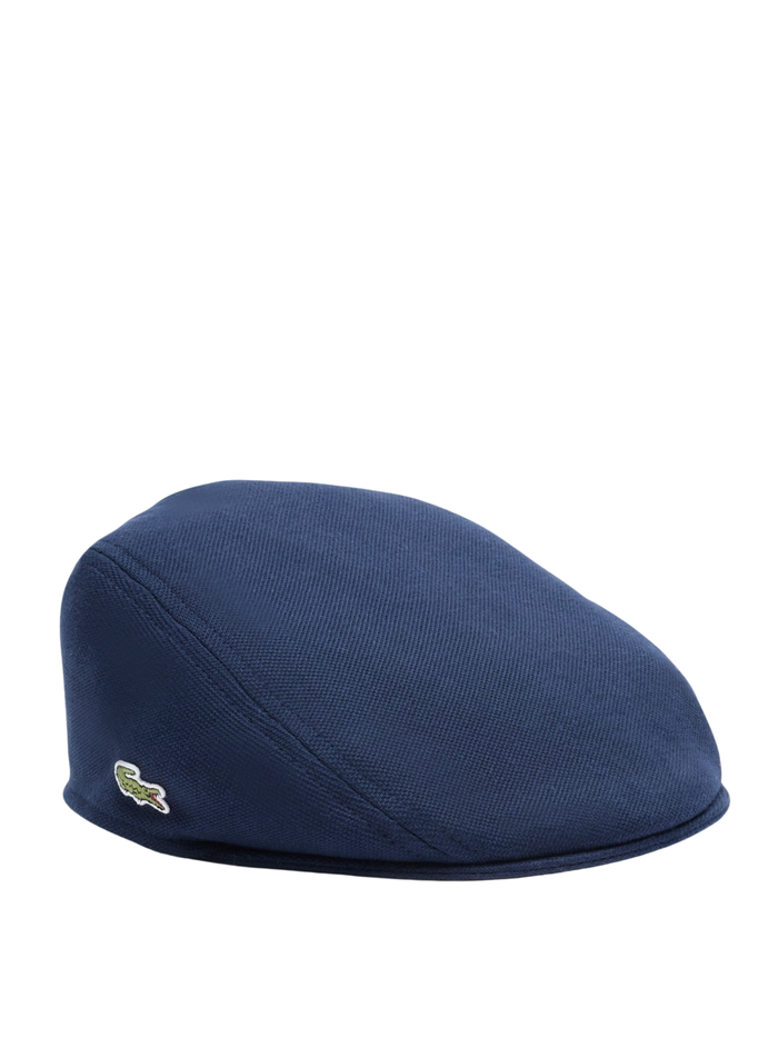LACOSTE Embroidered Crocodile Petit Piqué Beret Midnight Blue