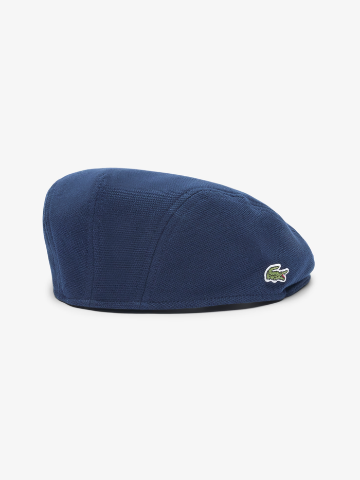 LACOSTE Embroidered Crocodile Petit Piqué Beret Midnight Blue