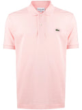 LACOSTE Embroidered Logo Polo Shirt Waterlily Pink - MAISONDEFASHION.COM