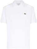 LACOSTE Embroidered Logo Polo Shirt White - MAISONDEFASHION.COM