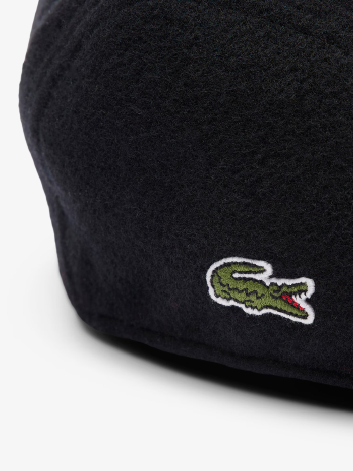 LACOSTE Felted Wool Beret Black - MAISONDEFASHION.COM
