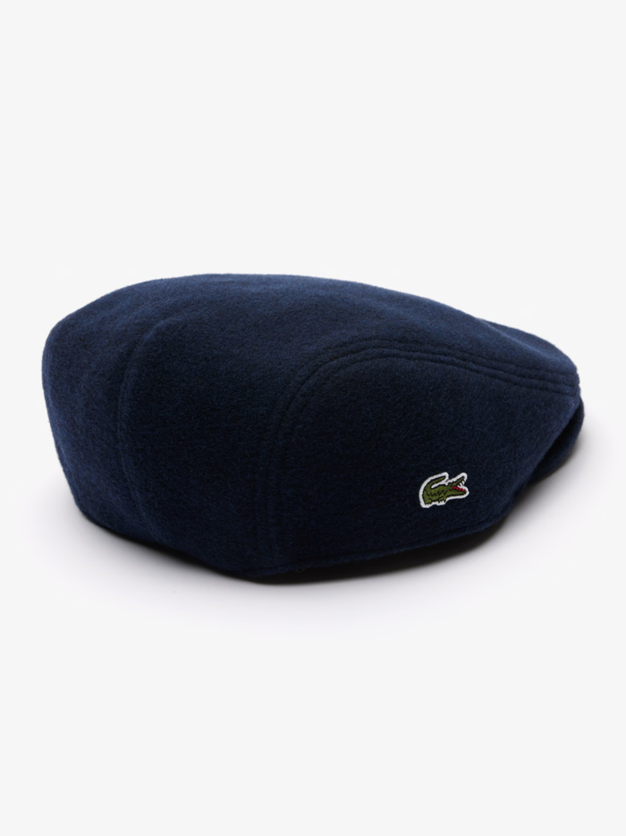 LACOSTE Felted Wool Beret Midnight blue - MAISONDEFASHION.COM