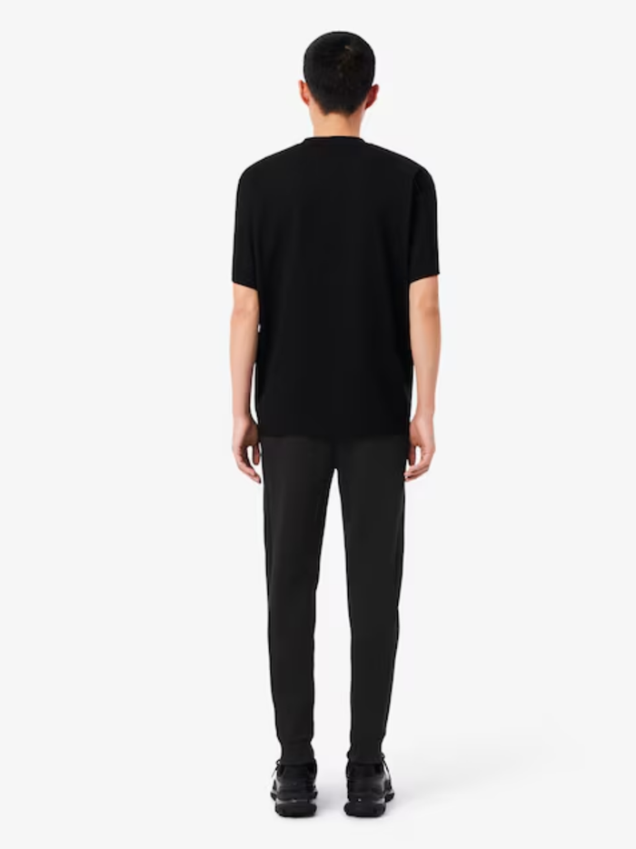 LACOSTE Fitted Jersey Sweatpants Black - MAISONDEFASHION.COM