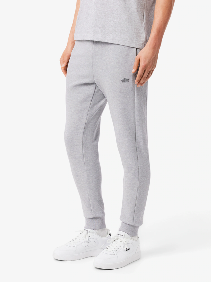 LACOSTE Fitted Jersey Sweatpants Light Grey - MAISONDEFASHION.COM