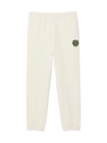 LACOSTE Fleece Badge Sweatpants White - MAISONDEFASHION.COM