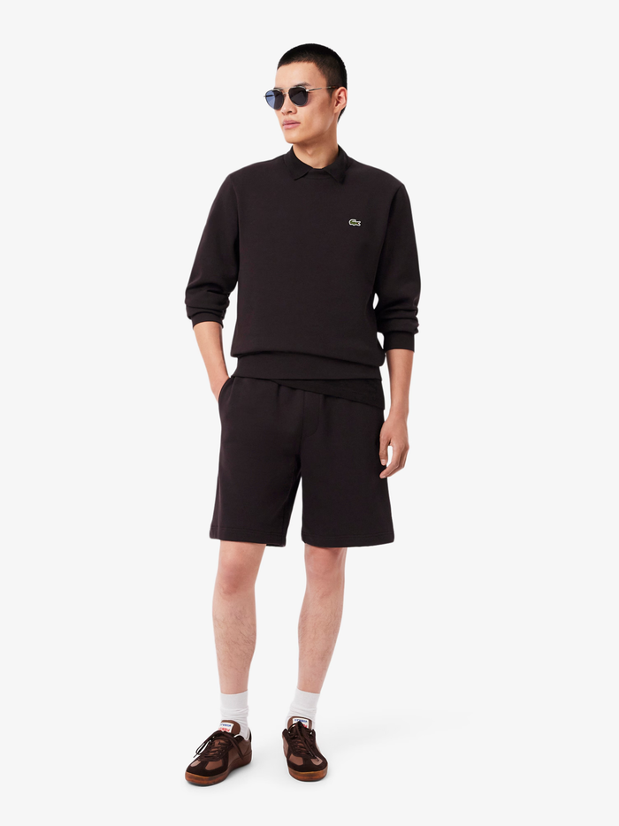 LACOSTE Fleece Crew Neck Sweatshirt Brown