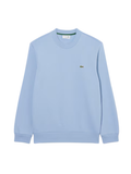 LACOSTE Fleece Crew Neck Sweatshirt Light Blue - MAISONDEFASHION.COM