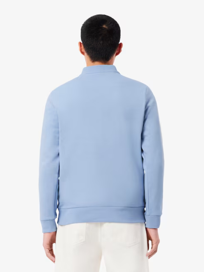 LACOSTE Fleece Crew Neck Sweatshirt Light Blue - MAISONDEFASHION.COM