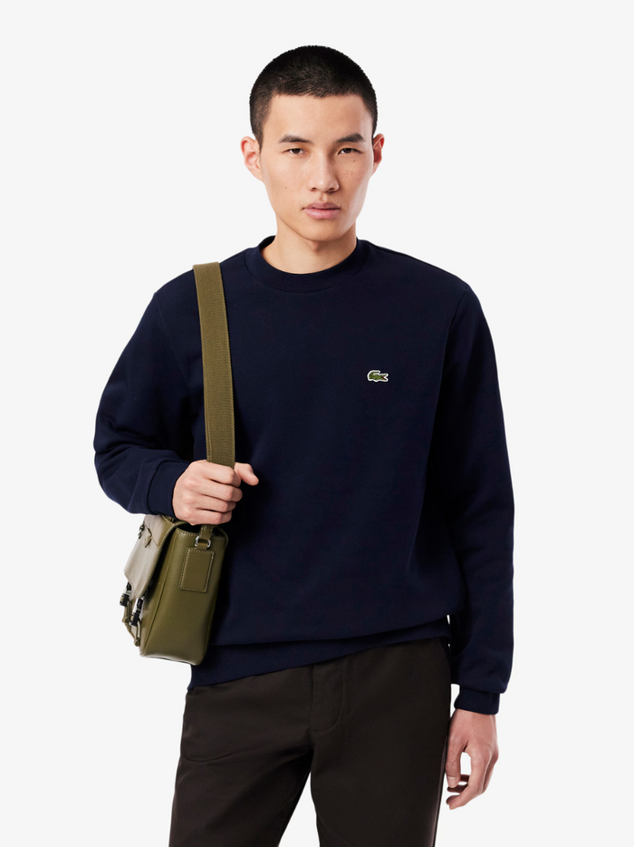 LACOSTE Midnight Blue fleece sweatshirt - back view displaying clean design and comfortable fit