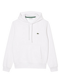LACOSTE Fleece Hoodie White - MAISONDEFASHION.COM