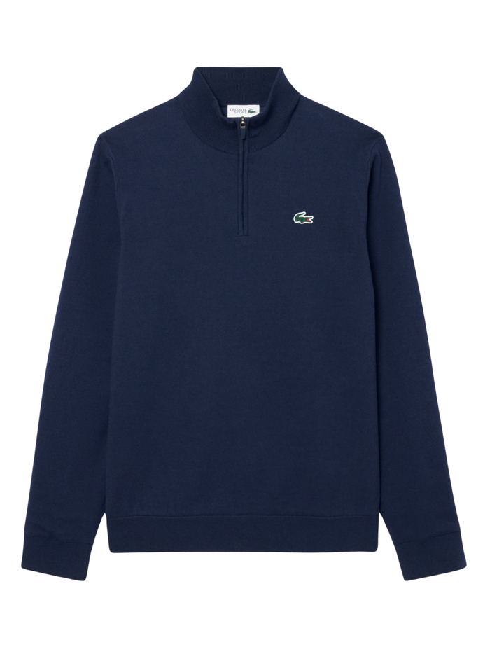 LACOSTE Golf Quarter Zipped Windbreaker Sweater Midnight Blue - MAISONDEFASHION.COM