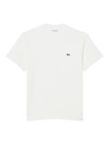 LACOSTE Heavy Cotton and Linen Piqué T-shirt White - MAISONDEFASHION.COM