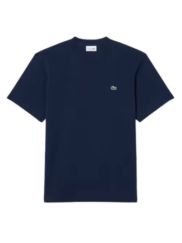 LACOSTE Heavy Cotton Jersey T-shirt Midnight Blue - MAISONDEFASHION.COM