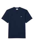 LACOSTE Heavy Cotton Jersey T-shirt Midnight Blue - MAISONDEFASHION.COM