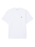 LACOSTE Heavy Cotton Jersey T-shirt White - MAISONDEFASHION.COM