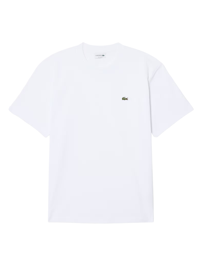 LACOSTE Heavy Cotton Jersey T-shirt White - MAISONDEFASHION.COM