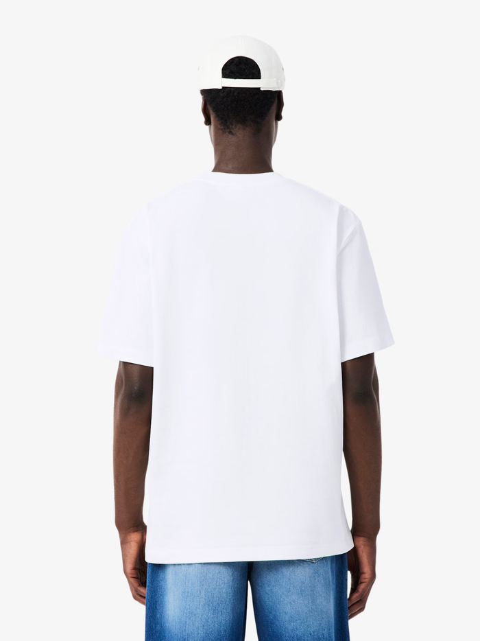 LACOSTE Heavy Cotton Jersey T-shirt White - MAISONDEFASHION.COM