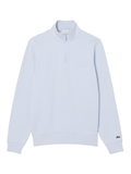 LACOSTE High Neck Embossed Zipped Sweatshirt Light Blue