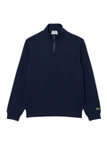 LACOSTE High Neck Embossed Zipped Sweatshirt Midnight Blue