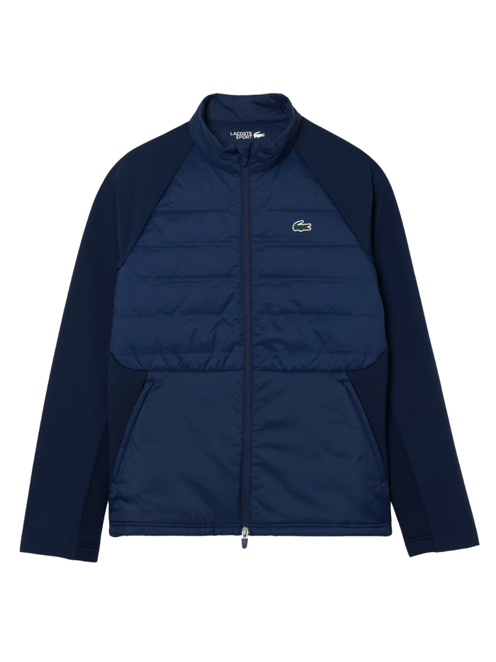LACOSTE High Neck Quilted Golf Jacket Navy - MAISONDEFASHION.COM