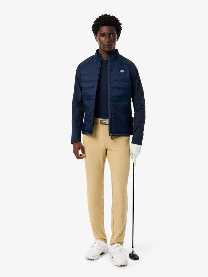 LACOSTE High Neck Quilted Golf Jacket Navy - MAISONDEFASHION.COM