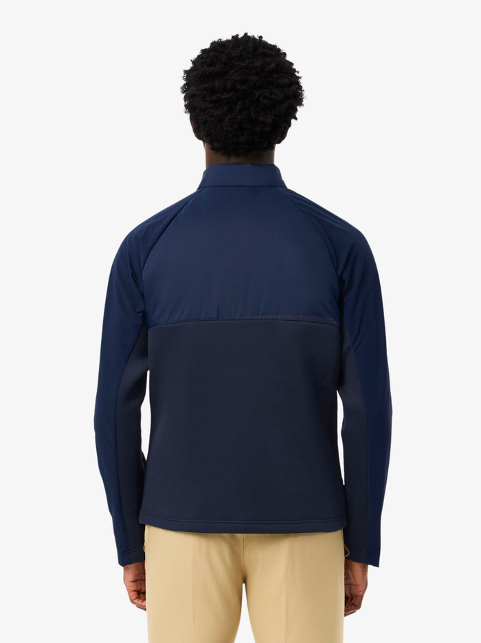 LACOSTE High Neck Quilted Golf Jacket Navy - MAISONDEFASHION.COM