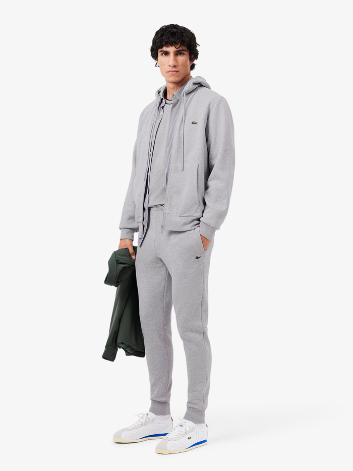 LACOSTE Hooded Tracksuit Light Grey - MAISONDEFASHION.COM