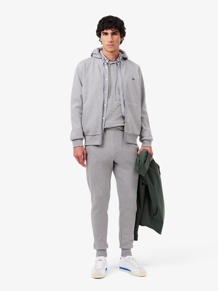 LACOSTE Hooded Tracksuit Light Grey - MAISONDEFASHION.COM