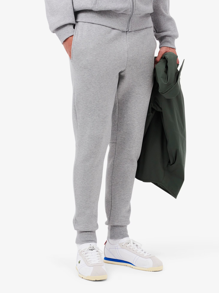 LACOSTE Hooded Tracksuit Light Grey - MAISONDEFASHION.COM